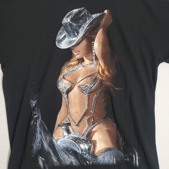 Beyonce Renaissance World Tour 2023 T-Shirt Large Official Merch Cowgirl L Black - Picture 3 of 7
